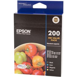 Epson 200 DURABrite Ultra Ink Cartridge Value Pack Of 4 Assorted