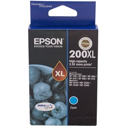 Epson 200XL DURABrite Ultra Ink Cartridge High Yield Cyan