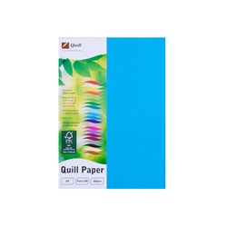 Quill Colour Copy Paper A4 80gsm Marine Blue Pack of 100