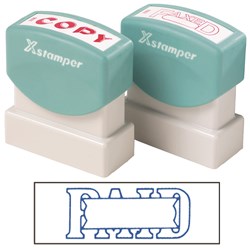XStamper Stamp CX-BN 1201 Paid/Date Blue 