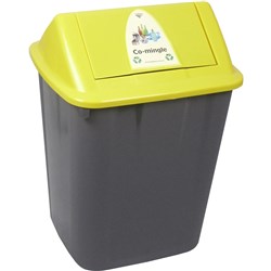 Italplast Waste Separation Bin 32 Litres Yellow Co-Mingle