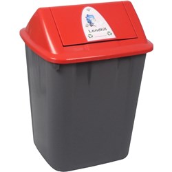 Italplast Waste Separation Bin 32 Litres Red Landfill 