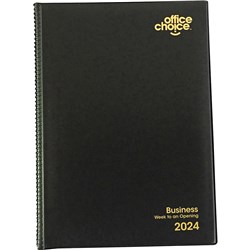 Office Choice Business Diary Quarto Week To View Black
